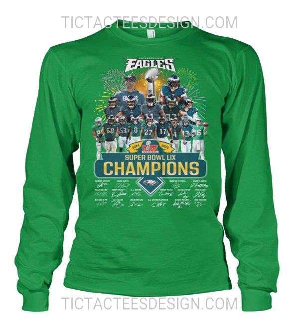 2024 2025 Super Bowl LIX Champions Philadelphia Eagles T-Shirt