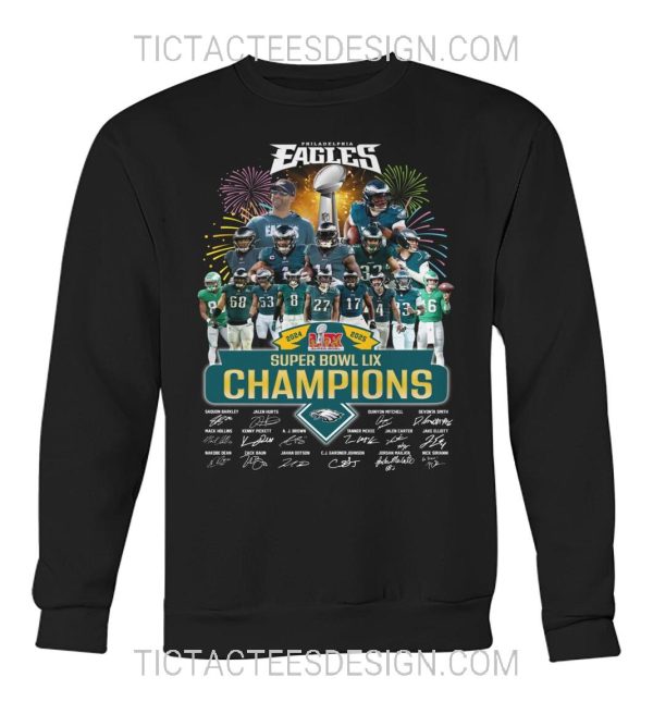 2024 2025 Super Bowl LIX Champions Philadelphia Eagles T-Shirt