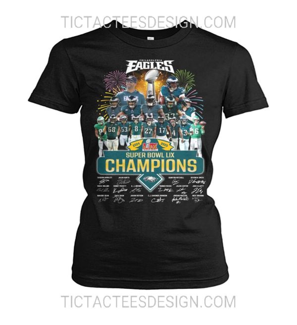 2024 2025 Super Bowl LIX Champions Philadelphia Eagles T-Shirt