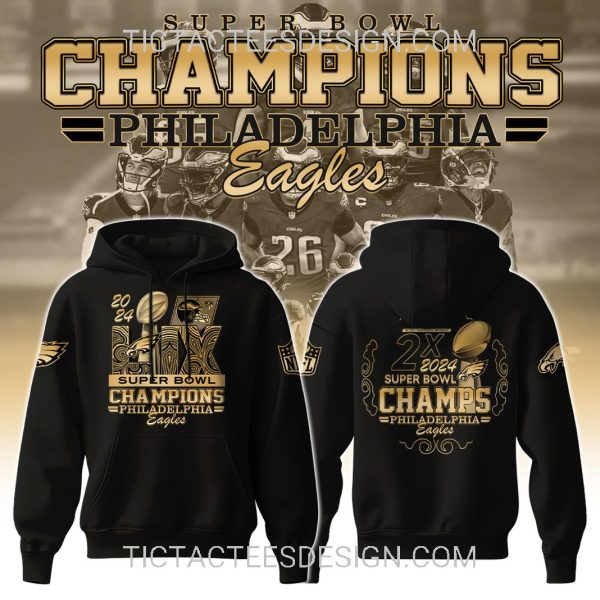 2024 LIX Super Bowl Champions Philadelphia Eagles T-Shirt