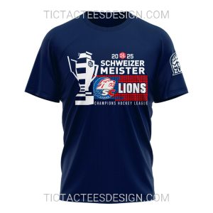 2025 Schweizer Meister Champions Hockey League ZSC Lions T-Shirt