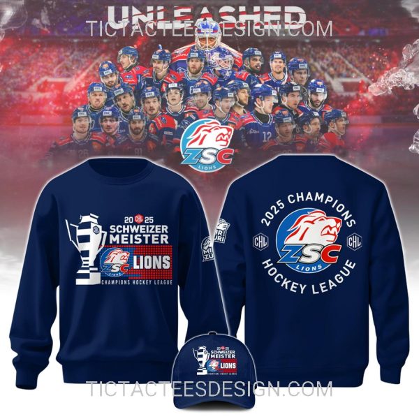 2025 Schweizer Meister Champions Hockey League ZSC Lions T-Shirt