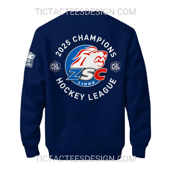 2025 Schweizer Meister Champions Hockey League ZSC Lions T-Shirt