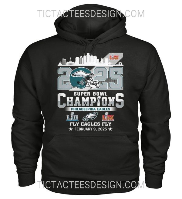 2025 Super Bowl LIX Champions Philadelphia Eagles February 9, 2025 T-Shirt