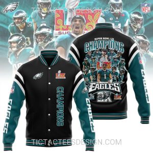 2X Super Bowl LIX Champions Philadelphia Eagles Baseball Jacket