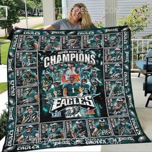 2X Super Bowl LIX Champions Philadelphia Eagles Fleece Blanket