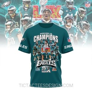 Philadelphia Eagles Super Bowl LIX Champions 2025 T-Shirt