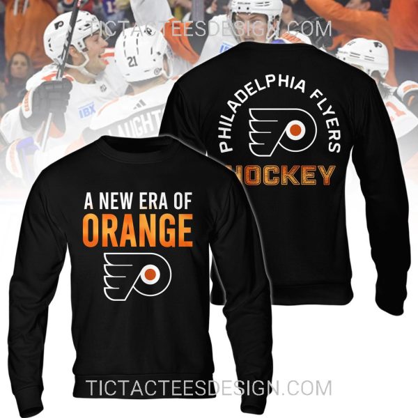 A New Era Of Orange Philadelphia Flyers Hockey Hoodie