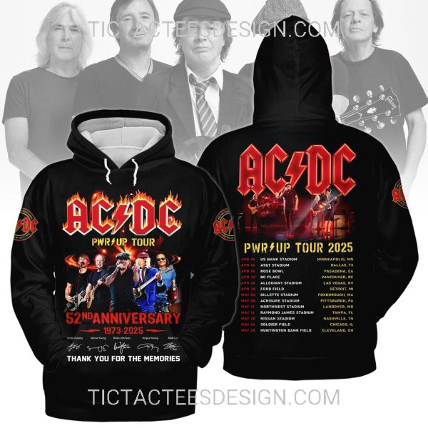 AC/DC PWR Up Tour 2025 3D Shirt