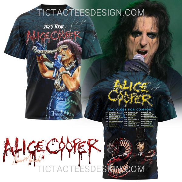 Alice Cooper Too Close For Comfort 2025 Tour 3D Shirt