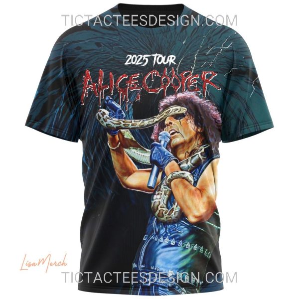 Alice Cooper Too Close For Comfort 2025 Tour 3D Shirt