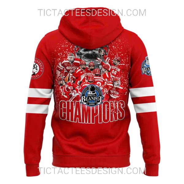 BU Men’s Hockey 2025 Beanpot MVP Champions Hoodie