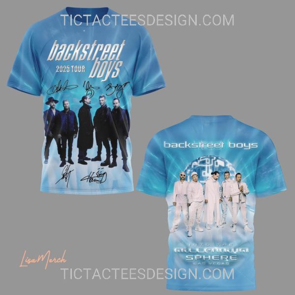 Backstreet Boys Into the Millennium Sphere 2025 Tour 3D Shirt