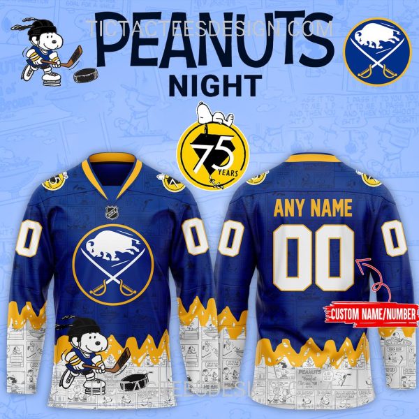 Buffalo Sabres 75th Anniversary of Peanuts Jersey