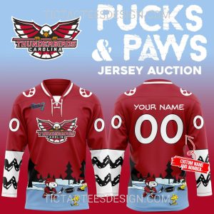 Carolina Thunderbirds x Pucks and Paws 2025 Custom Jersey