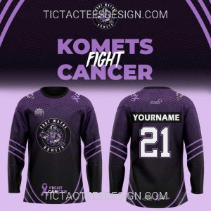 Fort Wayne Komets Fight Cancer Night Custom Jersey