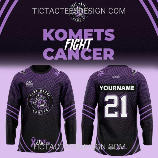 Fort Wayne Komets Fight Cancer Night Custom Jersey