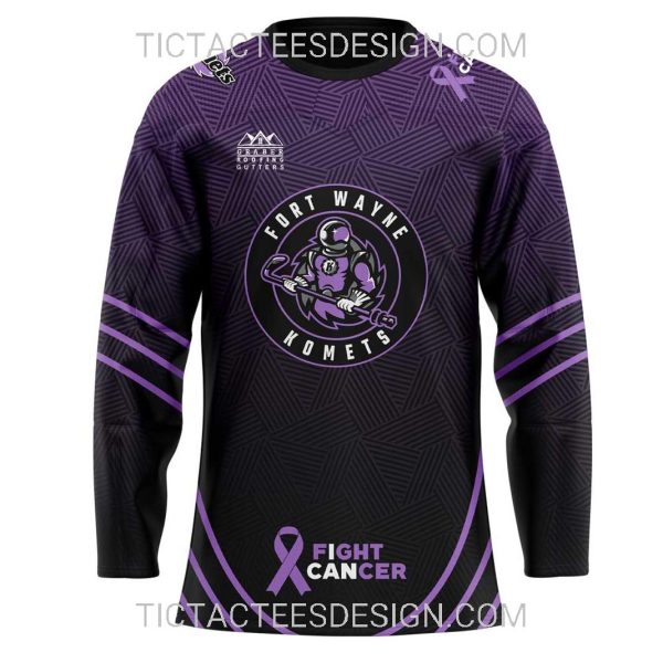 Fort Wayne Komets Fight Cancer Night Custom Jersey