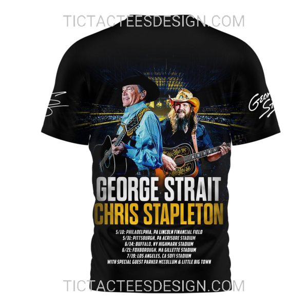 George Strait & Chris Stapleton Extend Run of Stadium Shows 2025 3D Shirt