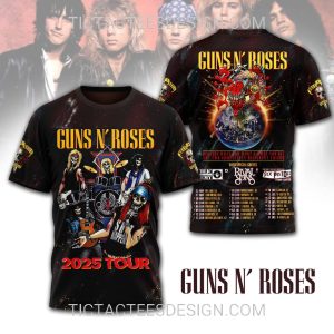 Guns N’ Roses 2025 Tour 3D Shirt