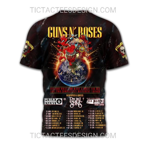 Guns N’ Roses 2025 Tour 3D Shirt