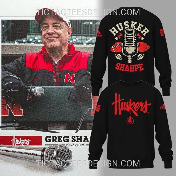 Honoring The Legend Greg Sharpe Voice of the Huskers Hoodie