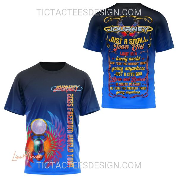 Journey 2025 Freedom World Tour 3D Shirt