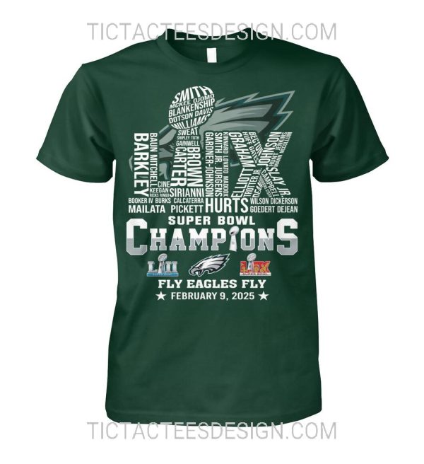 LIX Super Bowl Champions Fly Eagles Fly T-Shirt