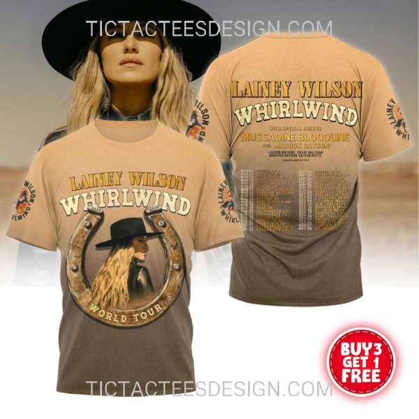 Lainey Wilson Whirlwind World Tour 2025 3D Shirt