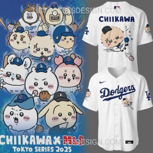 Los Angeles Dodger X Chiikawa 2025 Hoodie – White