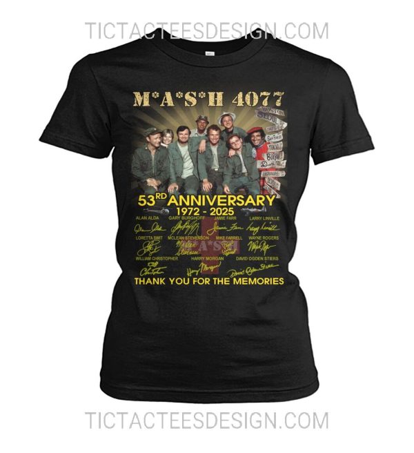 M*A*S*H 4077 53rd Anniversary 1972 – 2025 Thank You For The Memories T-Shirt