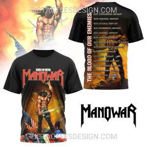 Manowar The Blood of My Enemies Tour 2025 3D Shirt