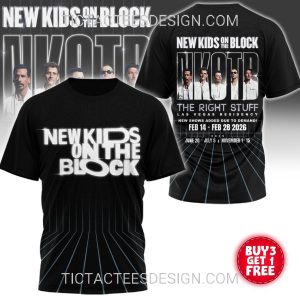 New Kids On The Block The Right Stuff Residency 2025 3D Shirt