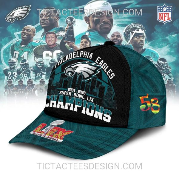 Philadelphia Eagles 2024 – 2025 Super Bowl LIX Champions Cap