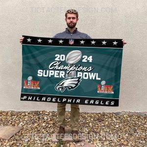 Philadelphia Eagles 2024 Super Bowl LIX Champions Flag