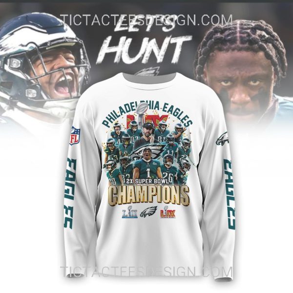 Philadelphia Eagles 2X Super Bowl Champions Hoodie