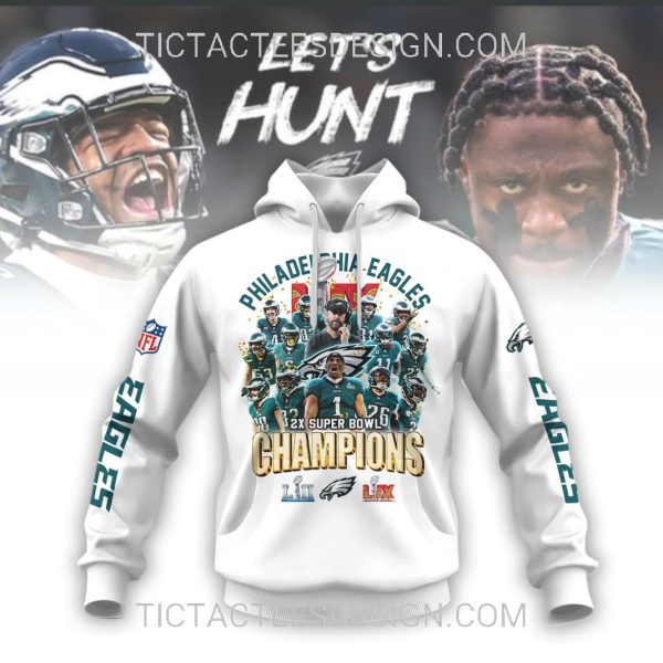 Philadelphia Eagles 2X Super Bowl Champions Hoodie