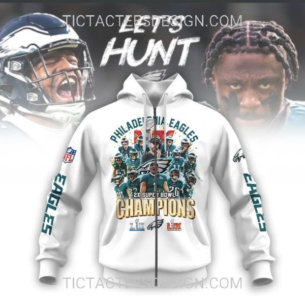 Philadelphia Eagles 2X Super Bowl Champions Hoodie