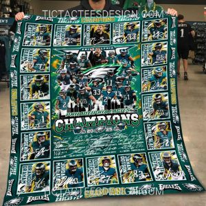 2X Super Bowl LIX Champions Philadelphia Eagles Fleece Blanket