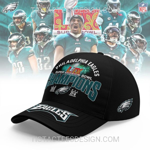 Philadelphia Eagles Super Bowl LIX Champions 2024 Cap