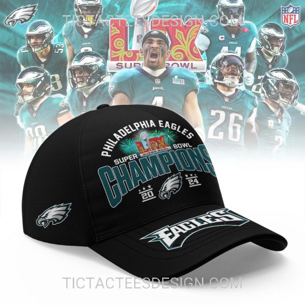 Philadelphia Eagles Super Bowl LIX Champions 2024 Cap