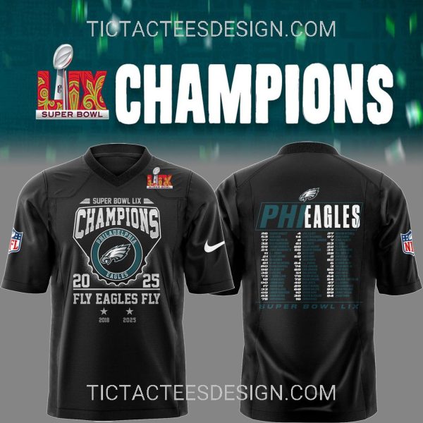 Philadelphia Eagles Super Bowl LIX Champions 2025 Jersey