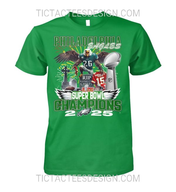 Philadelphia Eagles Super Bowl LIX Champions 2025 T-Shirt