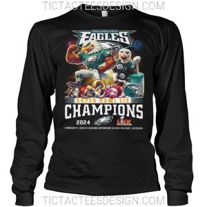 Philadelphia Eagles Super Bowl LIX Champions February 9, 2025 AT Caesars Superdome In New Orleans, Louisiana T-Shirt