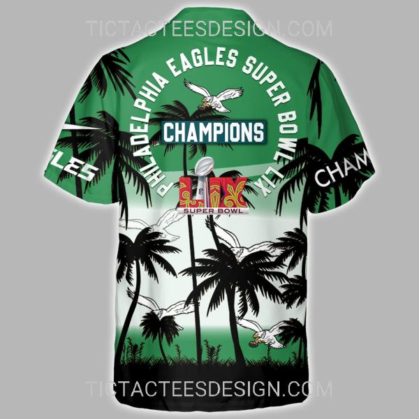 Philadelphia Eagles Super Bowl LIX Champions Hawaiian Shirt – Green