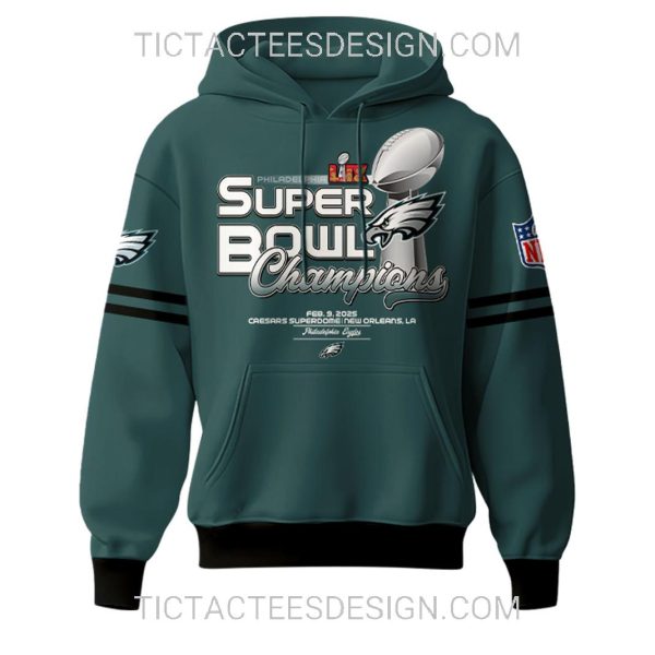 Philadelphia Eagles Super Bowl LIX Champions Hoodie