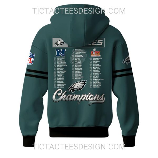 Philadelphia Eagles Super Bowl LIX Champions Hoodie