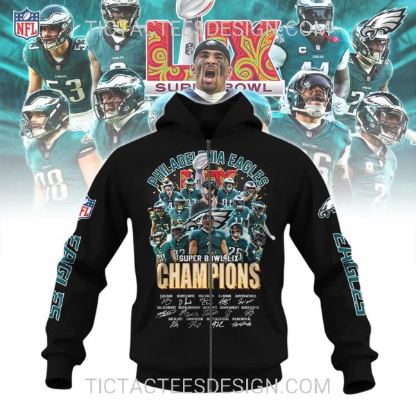 Philadelphia Eagles Super Bowl LIX Champions Hoodie