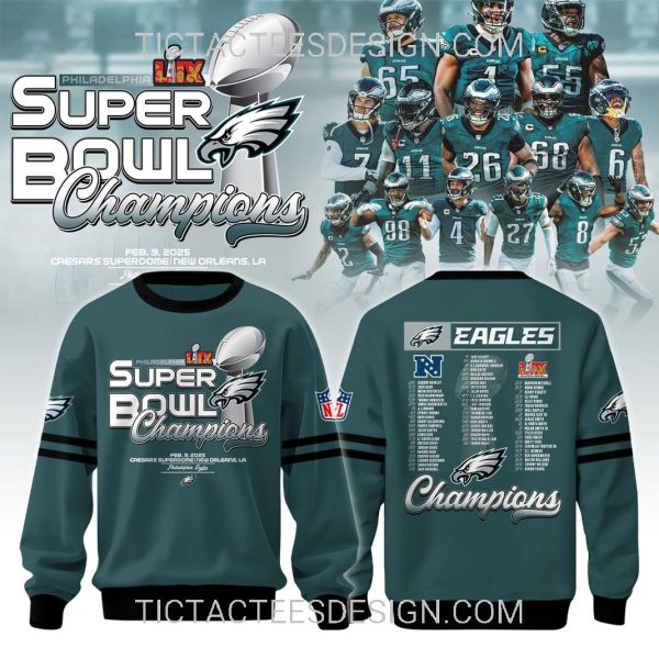 Philadelphia Eagles Super Bowl LIX Champions Hoodie