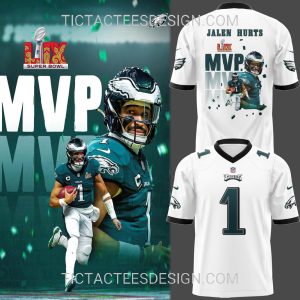 Philadelphia Eagles Super Bowl LIX MVP Jalen Hurts Kelly Green Jersey